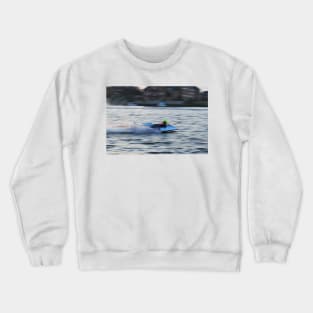 Powerboat Racing at Oulton Broad - Hydroplane - Wayne Turner Crewneck Sweatshirt